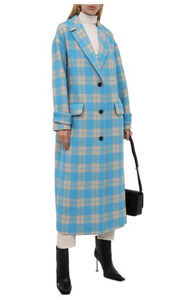 Женское пальто MSGM голубого цвета по цене 76850 руб., арт. 3141MDC19A 217612 | Фото 2 Женское пальто MSGM голубого цвета, арт. 3141MDC19A 217612 | Фото 2