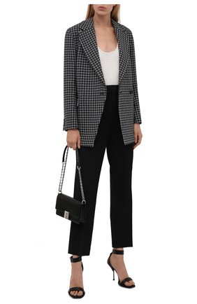 Женские брюки из вискозы и шерсти MSGM черного цвета по цене 26050 руб., арт. 3141MDP13 217605 | Фото 2 Женские брюки из вискозы и шерсти MSGM черного цвета, арт. 3141MDP13 217605 | Фото 2 (Материал внешний: Вискоза; Длина (брюки, джинсы): Стандартные; Стили: Спорт-шик; Кросс-КТ: Трикотаж; Женское Кросс-КТ: Брюки-одежда; Силуэт Ж (брюки и джинсы): Прямые)