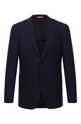 Мужской кашемировый пиджак CANALI темно-синего цвета по цене 185500 руб., арт. E23275/CX03419 | Фото 1 Мужской кашемировый пиджак CANALI темно-синего цвета, арт. E23275/CX03419 | Фото 1 (Длина (для топов): Стандартные; Материал подклада: Купро; Материал внешний: Шерсть, Кашемир; Рукава: Длинные; Случай: Коктейльный; Пиджаки М: Приталенный; 1-2-бортные: Однобортные; Стили: Классический)