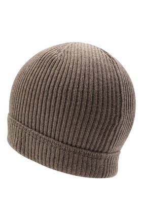 Мужская шерстяная шапка CANALI темно-бежевого цвета, арт. B0018/MK00461 | Фото 2 (Материал: Шерсть, Текстиль; Кросс-КТ: Трикотаж)