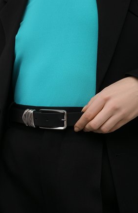 Женский кожаный ремень BOTTEGA VENETA черного цвета по цене 37050 руб., арт. 666677/VMAU3 | Фото 2 Женский кожаный ремень BOTTEGA VENETA черного цвета, арт. 666677/VMAU3 | Фото 2