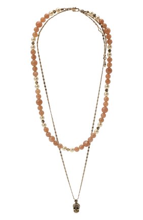 Женское колье ALEXANDER MCQUEEN золотого цвета по цене 43150 руб., арт. 667542/J160T | Фото 1 Женское колье ALEXANDER MCQUEEN золотого цвета, арт. 667542/J160T | Фото 1
