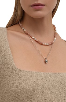 Женское колье ALEXANDER MCQUEEN золотого цвета по цене 43150 руб., арт. 667542/J160T | Фото 2 Женское колье ALEXANDER MCQUEEN золотого цвета, арт. 667542/J160T | Фото 2
