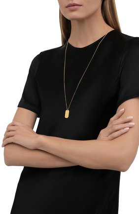 Женская кулон на цепочке SAINT LAURENT золотого цвета по цене 31350 руб., арт. 669635/Y1500 | Фото 2 Женская кулон на цепочке SAINT LAURENT золотого цвета, арт. 669635/Y1500 | Фото 2