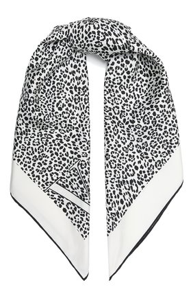 Женский шелковый платок VALENTINO черно-белого цвета по цене 35150 руб., арт. WW0EI114/TAI | Фото 1 Женский шелковый платок VALENTINO черно-белого цвета, арт. WW0EI114/TAI | Фото 1