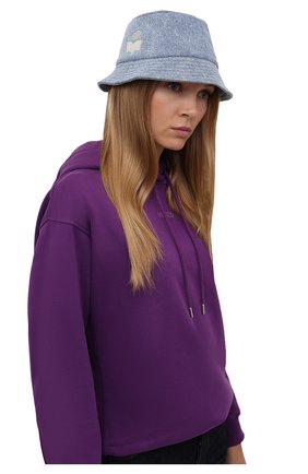 Женская хлопковая панама ISABEL MARANT голубого цвета по цене 10450 руб., арт. CU0026-21A031A/HALEY | Фото 2 Женская хлопковая панама ISABEL MARANT голубого цвета, арт. CU0026-21A031A/HALEY | Фото 2