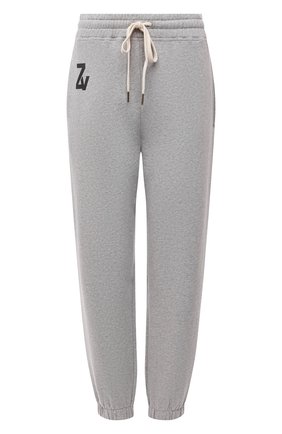 Женские хлопковые джоггеры ZADIG&VOLTAIRE серого цвета по цене 18600 руб., арт. WKTS0102F | Фото 1 Женские хлопковые джоггеры ZADIG&VOLTAIRE серого цвета, арт. WKTS0102F | Фото 1