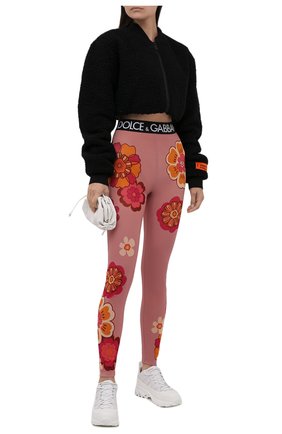 Женские леггинсы DOLCE & GABBANA розового цвета по цене 399500 тенге, арт. FTB5IT/GDAA2 | Фото 2 Женские леггинсы DOLCE & GABBANA розового цвета, арт. FTB5IT/GDAA2 | Фото 2 (Длина (брюки, джинсы): Стандартные; Материал внешний: Синтетический материал; Женское Кросс-КТ: Леггинсы-одежда; Стили: Романтичный)
