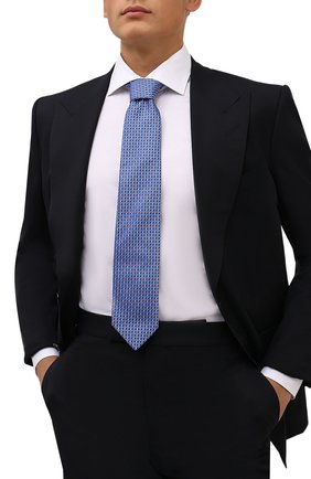 Мужской шелковый галстук ETON голубого цвета по цене 9285 руб., арт. A000 33081 | Фото 2 Мужской шелковый галстук ETON голубого цвета, арт. A000 33081 | Фото 2