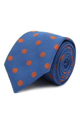Мужской галстук из шелка и шерсти ETON синего цвета, арт. A000 33139 | Фото 1 (Материал: Шелк, Шерсть, Текстиль; Принт: С принтом)