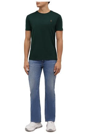 Мужская хлопковая футболка POLO RALPH LAUREN зеленого цвета по цене 6365 руб., арт. 710740727 | Фото 2 Мужская хлопковая футболка POLO RALPH LAUREN зеленого цвета, арт. 710740727 | Фото 2
