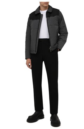 Мужская утепленная куртка CANALI темно-серого цвета, арт. 040649E/SY01830 | Фото 2 (Длина (верхняя одежда): Короткие; Рукава: Короткие; Материал внешний: Синтетический материал; Материал подклада: Синтетический материал; Кросс-КТ: Куртка; Стили: Кэжуэл; Мужское Кросс-КТ: утепленные куртки)