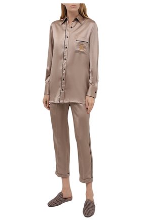 Женские шелковые брюки KITON светло-бежевого цвета по цене 93200 руб., арт. D52122K04H94 | Фото 2 Женские шелковые брюки KITON светло-бежевого цвета, арт. D52122K04H94 | Фото 2 (Длина (брюки, джинсы): Стандартные; Материал внешний: Шелк; Женское Кросс-КТ: Брюки-белье)