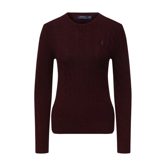 Шерстяной пуловер Polo Ralph Lauren Фиолетовый 211525764 5179554