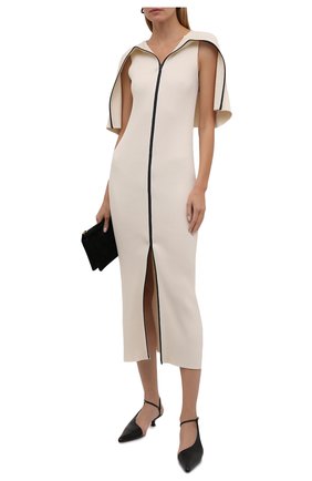 Женское хлопковое платье JIL SANDER белого цвета по цене 134500 руб., арт. JSCT759054-WTY24308 | Фото 2 Женское хлопковое платье JIL SANDER белого цвета, арт. JSCT759054-WTY24308 | Фото 2