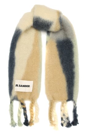 Женский шарф JIL SANDER голубого цвета по цене 46300 руб., арт. JPPT902022-WT199030 | Фото 1 Женский шарф JIL SANDER голубого цвета, арт. JPPT902022-WT199030 | Фото 1