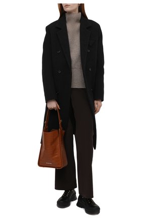 Женские кожаные ботинки JIL SANDER черного цвета по цене 83850 руб., арт. JP37001A-14510 | Фото 2 Женские кожаные ботинки JIL SANDER черного цвета, арт. JP37001A-14510 | Фото 2 (Материал внутренний: Натуральная кожа; Подошва: Платформа; Женское Кросс-КТ: Хайкеры-ботинки)
