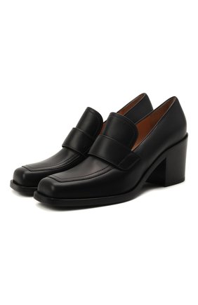 Женские кожаные туфли GIANVITO ROSSI черного цвета по цене 59950 руб., арт. G25228.60CU0.CLNNER0 | Фото 1 Женские кожаные туфли GIANVITO ROSSI черного цвета, арт. G25228.60CU0.CLNNER0 | Фото 1 (Подошва: Плоская; Материал внутренний: Натуральная кожа; Каблук высота: Средний; Каблук тип: Устойчивый)