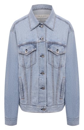 Женская джинсовая куртка RAG&BONE синего цвета по цене 39950 руб., арт. WDD21P1428KSLL | Фото 1 Женская джинсовая куртка RAG&BONE синего цвета, арт. WDD21P1428KSLL | Фото 1