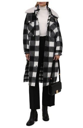 Женское пальто FORTE DEI MARMI COUTURE черно-белого цвета по цене 68200 руб., арт. 21WF1509 | Фото 2 Женское пальто FORTE DEI MARMI COUTURE черно-белого цвета, арт. 21WF1509 | Фото 2