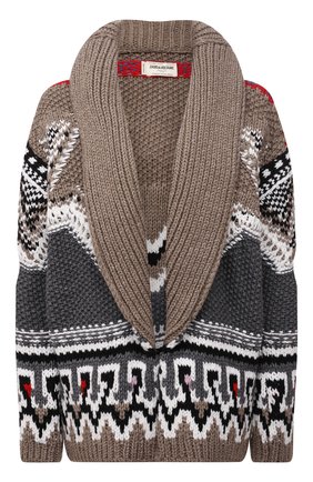 Женский шерстяной кардиган ZADIG&VOLTAIRE разноцветного цвета по цене 72900 руб., арт. WKMG2403F | Фото 1 Женский шерстяной кардиган ZADIG&VOLTAIRE разноцветного цвета, арт. WKMG2403F | Фото 1