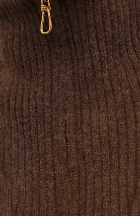 Женский свитер NANUSHKA коричневого цвета, арт. NW21PFSW00725 | Фото 5 (Женское Кросс-КТ: Свитер-одежда; Материал внешний: Шерсть, Синтетический материал; Рукава: Длинные; Длина (для топов): Удлиненные; Региональные ограничения белый список (Axapta Mercury): RU; Стили: Кэжуэл)