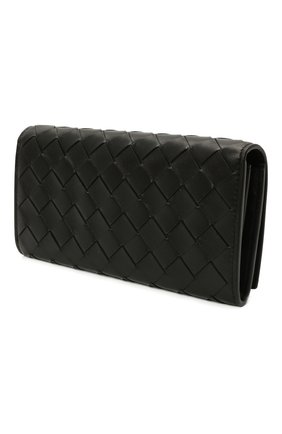 Женские кожаный кошелек BOTTEGA VENETA черного цвета по цене 57450 руб., арт. 666935/VCPP3 | Фото 2 Женские кожаный кошелек BOTTEGA VENETA черного цвета, арт. 666935/VCPP3 | Фото 2
