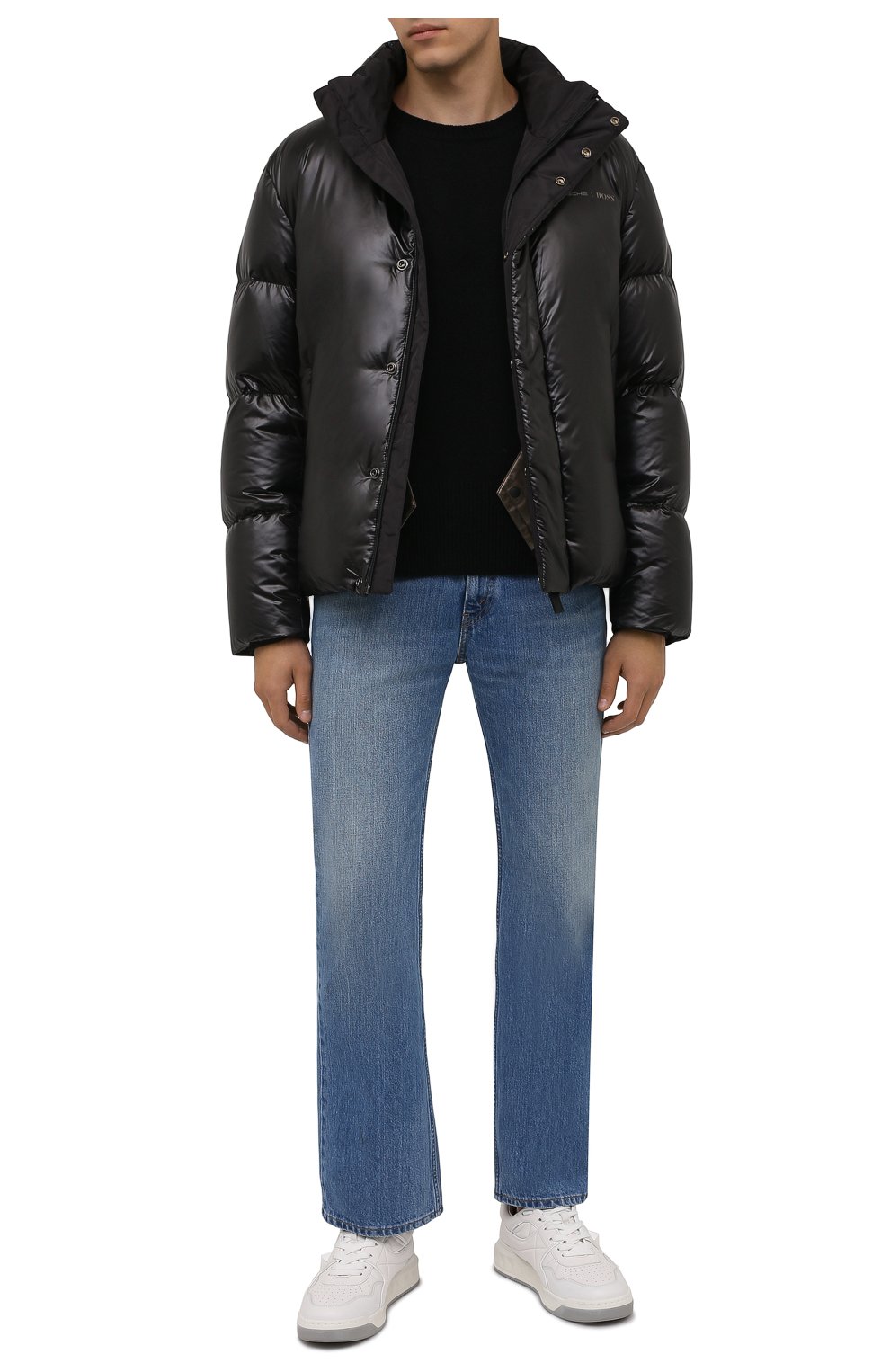 Мужская пуховая куртка boss x porsche BOSS черного цвета, арт. 50455843 | Фото 2 (Кросс-КТ: Куртка; Мужское Кросс-КТ: пуховик-короткий; Рукава: Длинные; Материал внешний: Синтетический материал; Материал подклада: Синтетический материал; Длина (верхняя одежда): Короткие; Материал утеплителя: Пух и перо; Стили: Кэжуэл)
