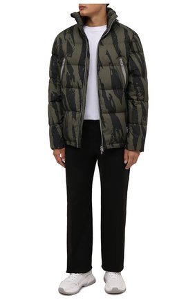 Мужская пуховая куртка KENZO хаки цвета по цене 57500 руб., арт. FB650U1271NN | Фото 2 Мужская пуховая куртка KENZO хаки цвета, арт. FB650U1271NN | Фото 2