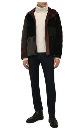 Мужская утепленная куртка DOLCE & GABBANA разноцветного цвета, арт. G9UU0T/GES14 | Фото 2 (Длина (верхняя одежда): Короткие; Рукава: Длинные; Материал внешний: Хлопок; Материал подклада: Синтетический материал; Кросс-КТ: Куртка; Мужское Кросс-КТ: утепленные куртки; Стили: Кэжуэл)