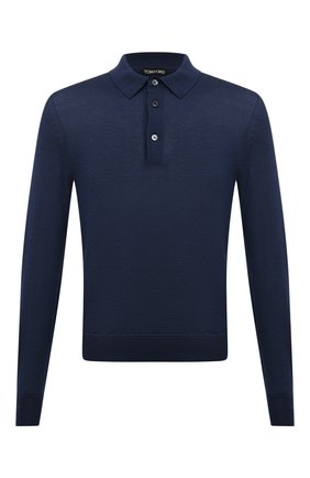 Мужское поло из кашемира и шелка TOM FORD синего цвета по цене 109500 руб., арт. BYH99/TFK132 | Фото 1 Мужское поло из кашемира и шелка TOM FORD синего цвета, арт. BYH99/TFK132 | Фото 1 (Материал внешний: Шерсть, Кашемир, Шелк; Длина (для топов): Стандартные; Рукава: Длинные; Застежка: Пуговицы; Кросс-КТ: Трикотаж; Стили: Классический)
