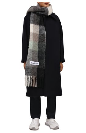 Мужской шарф ACNE STUDIOS серого цвета по цене 22800 руб., арт. CA0084/M | Фото 2 Мужской шарф ACNE STUDIOS серого цвета, арт. CA0084/M | Фото 2 (Материал: Шерсть; Кросс-КТ: шерсть)