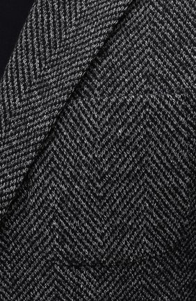 Мужской пиджак из шерсти и хлопка DOLCE & GABBANA серого цвета, арт. G2PT9T/GEV53 | Фото 5 (Случай: Коктейльный; Материал внешний: Шерсть; Рукава: Длинные; Длина (для топов): Стандартные; Стили: Классический; Материал подклада: Синтетический материал; 1-2-бортные: Однобортные; Пиджаки М: Приталенный)