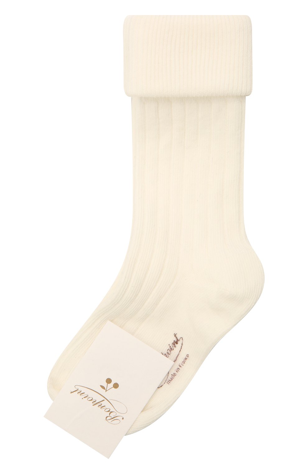 Детские хлопковые носки BONPOINT белого цвета, арт. PEBGICOTFIF(002)_824322 | Фото 1 (Материал: Текстиль, Хлопок; Региональные ограничения белый список (Axapta Mercury): RU; Кросс-КТ: Носки)