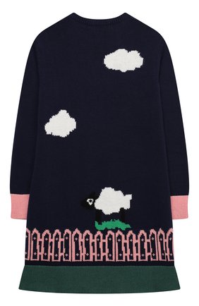 Детское хлопковое платье STELLA MCCARTNEY темно-синего цвета по цене 8615 руб., арт. 603456/SRM02 | Фото 2 Детское хлопковое платье STELLA MCCARTNEY темно-синего цвета, арт. 603456/SRM02 | Фото 2