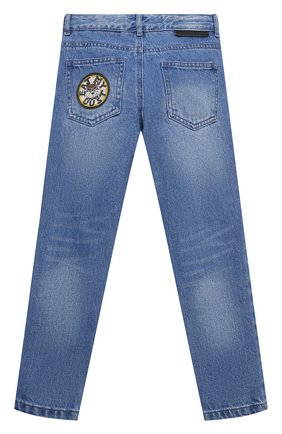 Детские джинсы STELLA MCCARTNEY голубого цвета по цене 8450 руб., арт. 602323/SRK32 | Фото 2 Детские джинсы STELLA MCCARTNEY голубого цвета, арт. 602323/SRK32 | Фото 2 (Материал внешний: Хлопок; Ростовка одежда: 9 лет | 134 см, 18 мес | 86 см, 2 года | 92 см, 3 года | 98 см, 4 года | 104 см, 5 лет | 110 см, 7 лет | 122 см)