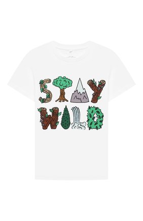 Детский хлопковая футболка STELLA MCCARTNEY белого цвета по цене 3130 руб., арт. 603085/SRJA1 | Фото 1 Детский хлопковая футболка STELLA MCCARTNEY белого цвета, арт. 603085/SRJA1 | Фото 1