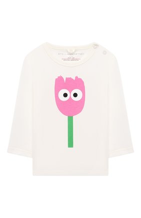 Детский хлопковый лонгслив STELLA MCCARTNEY белого цвета по цене 3130 руб., арт. 602598/SRJ43 | Фото 1 Детский хлопковый лонгслив STELLA MCCARTNEY белого цвета, арт. 602598/SRJ43 | Фото 1