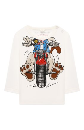 Детский хлопковый лонгслив STELLA MCCARTNEY белого цвета по цене 3525 руб., арт. 602281/SRJ79 | Фото 1 Детский хлопковый лонгслив STELLA MCCARTNEY белого цвета, арт. 602281/SRJ79 | Фото 1
