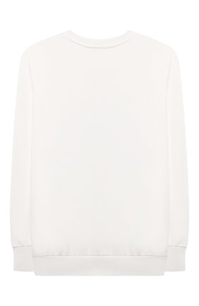 Детский хлопковый свитшот MOSCHINO белого цвета по цене 7935 руб., арт. H7F039/LDA14/10A-14A | Фото 2 Детский хлопковый свитшот MOSCHINO белого цвета, арт. H7F039/LDA14/10A-14A | Фото 2 (Рукава: Длинные; Материал внешний: Хлопок; Мальчики Кросс-КТ: Толстовка-одежда; Ростовка одежда: 10 - 11 лет | 140 - 146см, 12 лет | 152 см, 13 - 15 лет | 158 см)