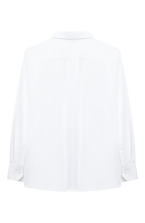Детская хлопковая рубашка DOLCE & GABBANA белого цвета по цене 20900 руб., арт. L42S70/G7A8C/8-14 | Фото 2 Детская хлопковая рубашка DOLCE & GABBANA белого цвета, арт. L42S70/G7A8C/8-14 | Фото 2 (Материал внешний: Хлопок; Рукава: Длинные; Стили: Классический; Ростовка одежда: 10 - 11 лет | 140 - 146см, 12 лет | 152 см, 8 лет | 128 см)