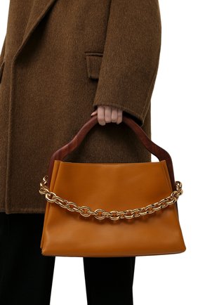 Женская сумка mount small BOTTEGA VENETA желтого цвета, арт. 667410/V12J2 | Фото 2 (Сумки-технические: Сумки top-handle; Материал: Натуральная кожа; Размер: small)