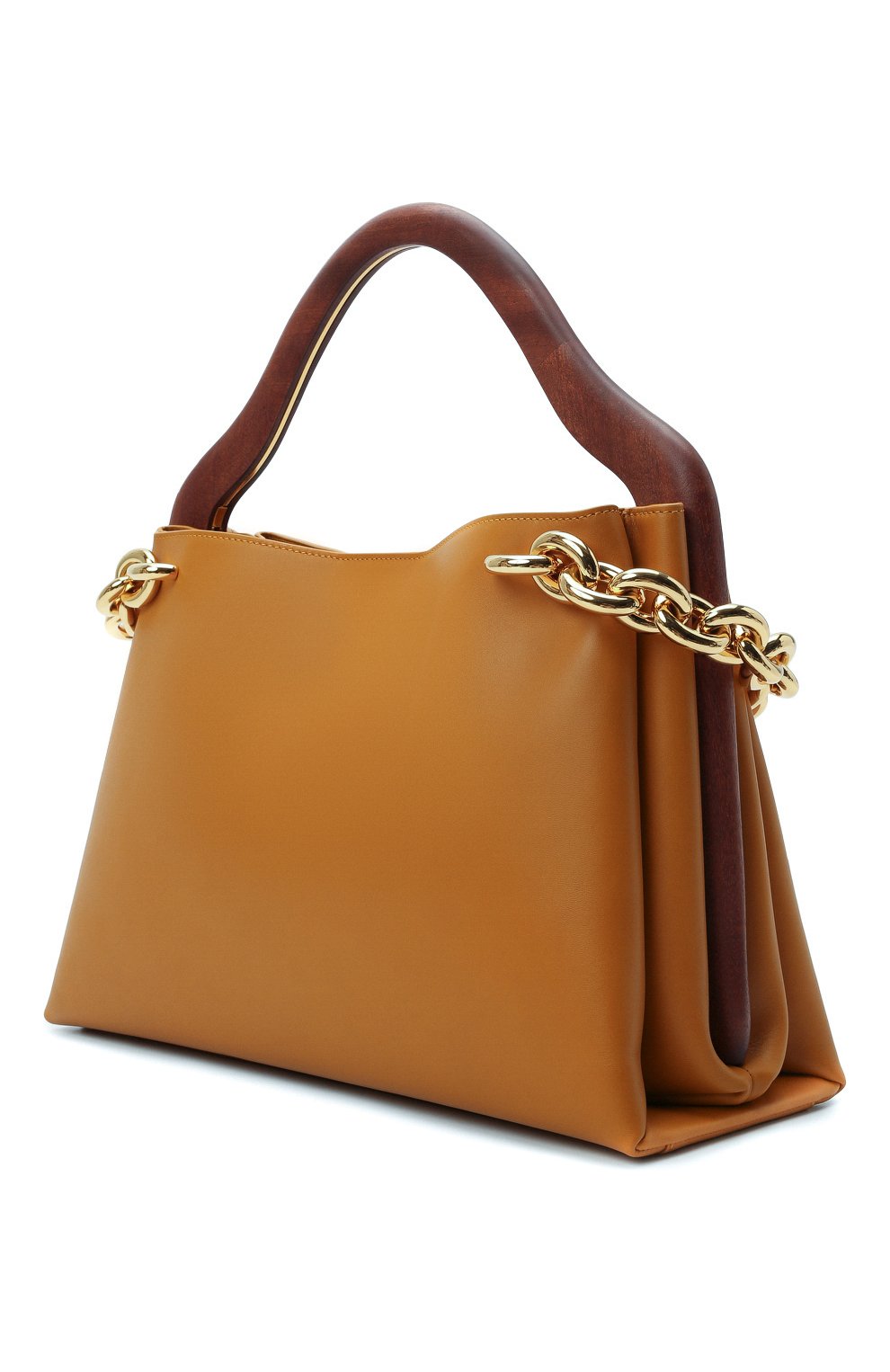 Женская сумка mount small BOTTEGA VENETA желтого цвета, арт. 667410/V12J2 | Фото 4 (Сумки-технические: Сумки top-handle; Материал: Натуральная кожа; Размер: small)