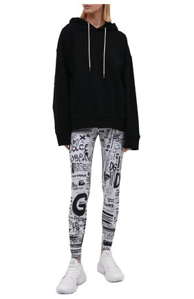 Женские леггинсы DOLCE & GABBANA черно-белого цвета по цене 56800 руб., арт. FTB5TT/FSGXK | Фото 2 Женские леггинсы DOLCE & GABBANA черно-белого цвета, арт. FTB5TT/FSGXK | Фото 2