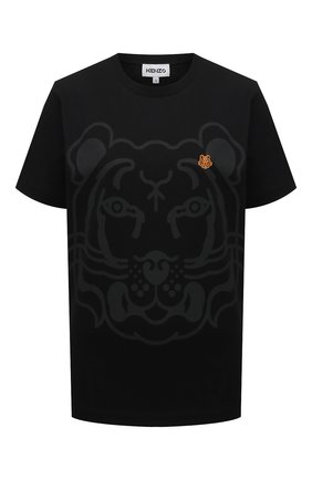 Женская хлопковая футболка KENZO черного цвета по цене 12100 руб., арт. FB62TS9184SA | Фото 1 Женская хлопковая футболка KENZO черного цвета, арт. FB62TS9184SA | Фото 1 (Рукава: Короткие; Длина (для топов): Стандартные; Материал внешний: Хлопок; Женское Кросс-КТ: Футболка-одежда; Принт: С принтом; Стили: Спорт-шик)