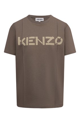 Женская хлопковая футболка KENZO хаки цвета по цене 12100 руб., арт. FB62TS6534SB | Фото 1 Женская хлопковая футболка KENZO хаки цвета, арт. FB62TS6534SB | Фото 1 (Длина (для топов): Стандартные; Материал внешний: Хлопок; Рукава: Короткие; Женское Кросс-КТ: Футболка-одежда; Принт: С принтом; Стили: Спорт-шик)