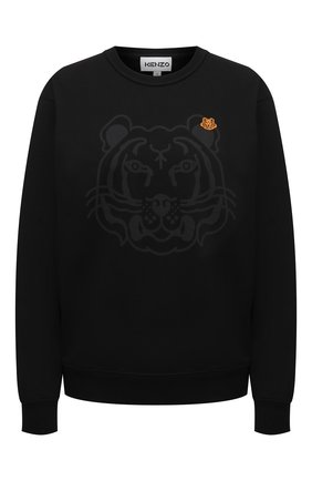 Женский хлопковый свитшот KENZO черного цвета по цене 22200 руб., арт. FB62SW8314M0 | Фото 1 Женский хлопковый свитшот KENZO черного цвета, арт. FB62SW8314M0 | Фото 1 (Длина (для топов): Стандартные; Рукава: Длинные; Материал внешний: Хлопок; Женское Кросс-КТ: Свитшот-одежда; Стили: Спорт-шик)