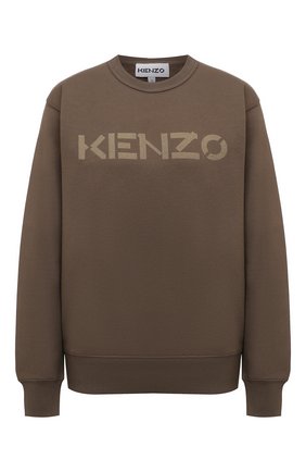 Женский хлопковый свитшот KENZO хаки цвета по цене 19950 руб., арт. FB62SW8214ML | Фото 1 Женский хлопковый свитшот KENZO хаки цвета, арт. FB62SW8214ML | Фото 1 (Длина (для топов): Стандартные; Материал внешний: Хлопок; Рукава: Длинные; Женское Кросс-КТ: Свитшот-одежда; Стили: Спорт-шик)