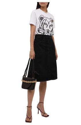 Женская джинсовая юбка KENZO черного цвета по цене 22200 руб., арт. FB62DJ2579ED | Фото 2 Женская джинсовая юбка KENZO черного цвета, арт. FB62DJ2579ED | Фото 2 (Длина Ж (юбки, платья, шорты): До колена; Материал внешний: Хлопок, Деним; Женское Кросс-КТ: Юбка-одежда; Кросс-КТ: Деним; Стили: Гранж)