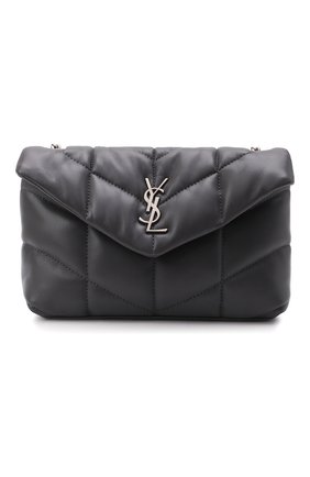 Женская сумка puffer loulou mini SAINT LAURENT темно-серого цвета по цене 112500 руб., арт. 620333/1EL00 | Фото 1 Женская сумка puffer loulou mini SAINT LAURENT темно-серого цвета, арт. 620333/1EL00 | Фото 1 (Материал: Натуральная кожа; Сумки-технические: Сумки через плечо; Ремень/цепочка: На ремешке; Размер: mini)